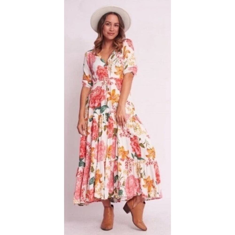 Able the Label Osaka Garden Party Hi-Low Dress Multi Size Small‎